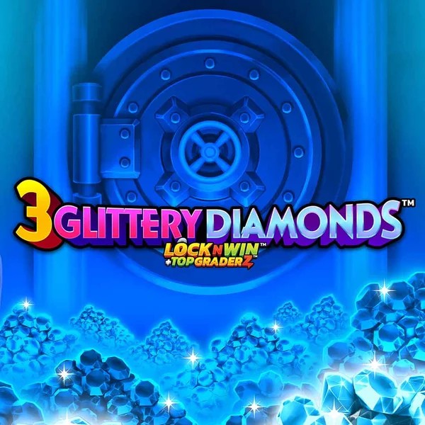 3 Glittery Diamonds logo by PearFiction Studios at LVBet Casino