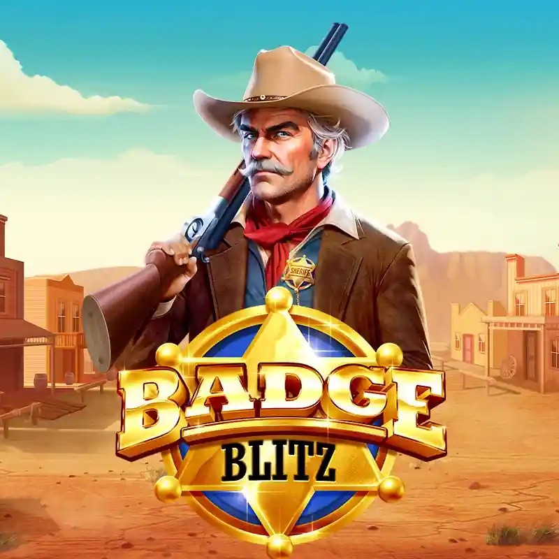Badge Blitz online game logo by Pragmatic Play on lvbetcasino.eu.com