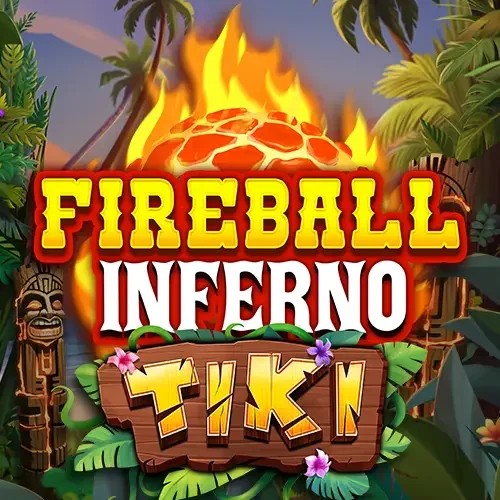Fireball Inferno Tiki slot logo by NetEnt at LVBet Casino
