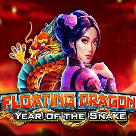 Floating Dragon Year of the Snake slot logo by Pragmatic Play at LVBet Casino