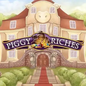 Piggy Riches online game logo by NetEnt on lvbetcasino.eu.com